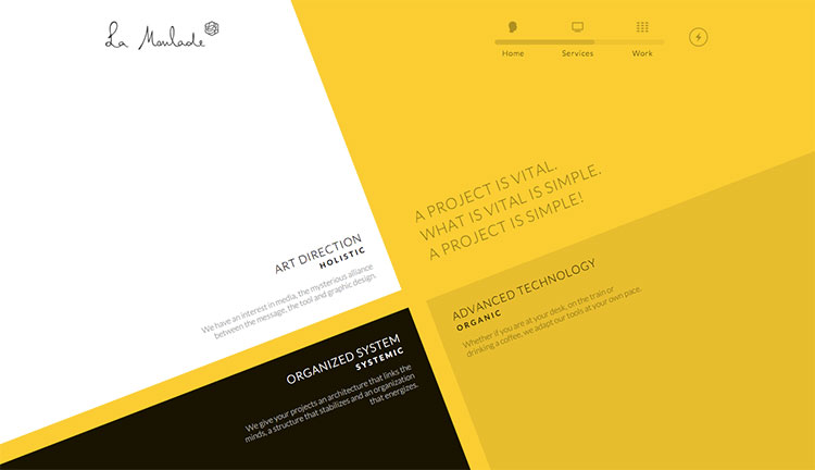 el color en el diseño web amarillo