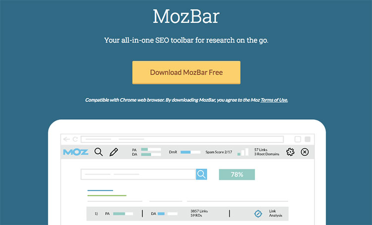 Conocer el domain authority moz bar
