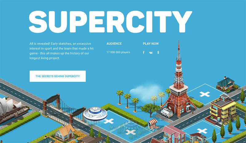 uso de los colores en el diseño web azul supercity