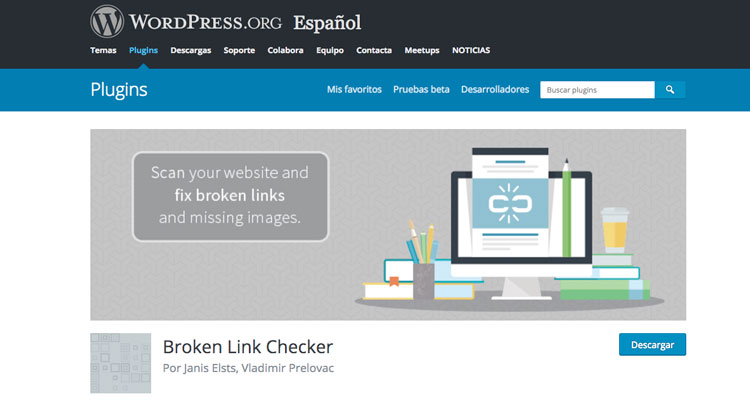 Plugins SEO WordPress Broken Link Checker