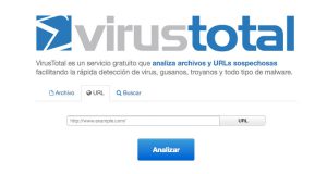 Virus total ayuda a detectar virus en páigina web