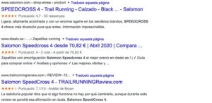 ejemplo Google Rich Snippets